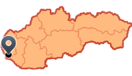 Mapa Slovenskej republiky s vyznačením sídla